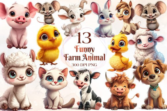 Download Funny Farm Animal Sublimation Clipart - Premium Resources