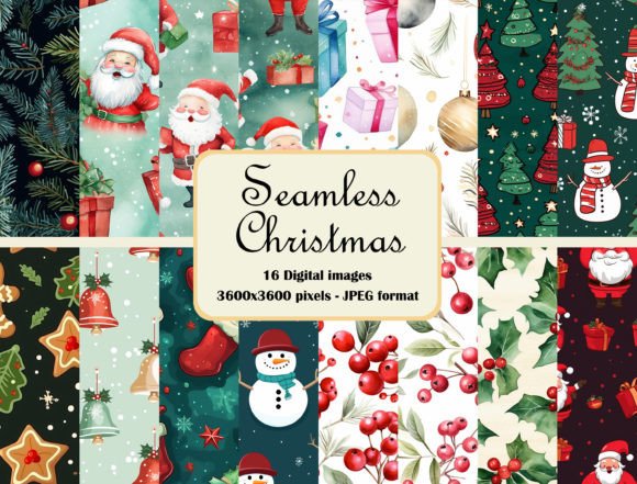 Download Seamless Christmas Pattern Bundle - Pattern bundle Collection