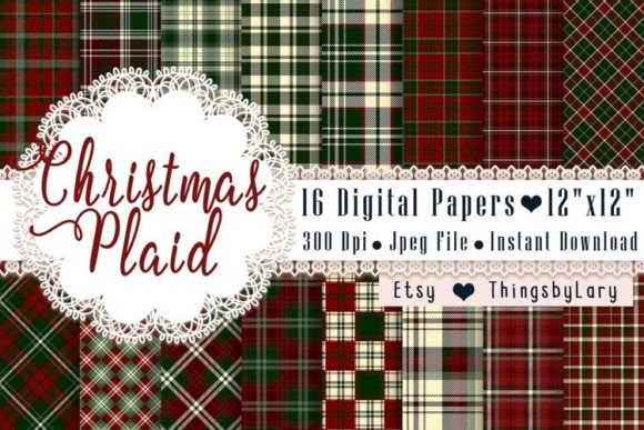 Download Christmas Red Green Plaid Papers - Plaid paper Collection