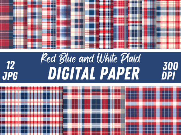 Download Red Blue White Plaid Papers Patterns - Plaid paper Collection