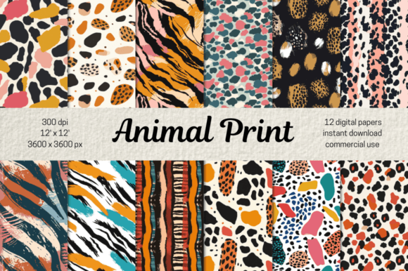 Download Modern Animal Print Scrapbooking Papers - Animal Collection