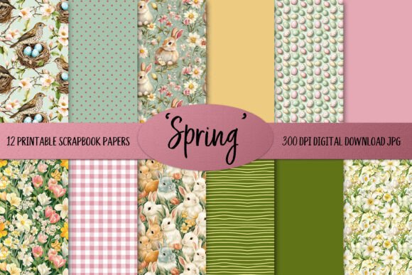 Download Spring Easter Printable Papers - Printable paper Collection