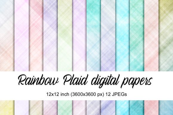 Download Rainbow Plaid Papers - Plaid paper Collection