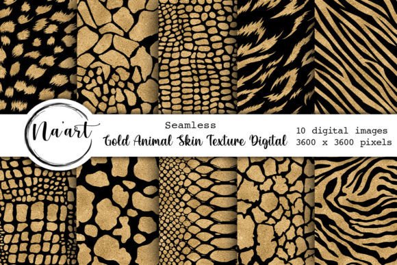 Download Gold Animal Skin Texture Digital Paper - Animal Collection