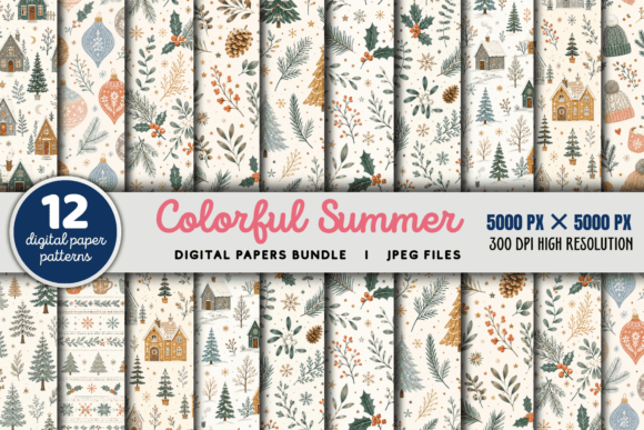 Download Pastel Balls Christmas Pattern Bundle - Pattern bundle Collection