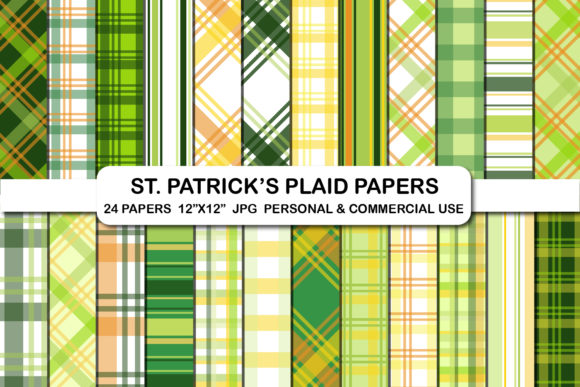 Download St Patricks Background Plaid Papers Set - Plaid paper Collection