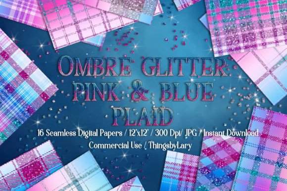 Download Seamless Ombre Glitter Plaid Papers - Plaid paper Collection