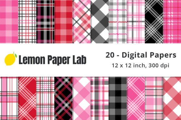 Download Pink, Red, Black and White Plaid Papers - Plaid paper Collection
