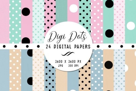 Download Pastel Digital Dots Printable Papers - Printable paper Collection